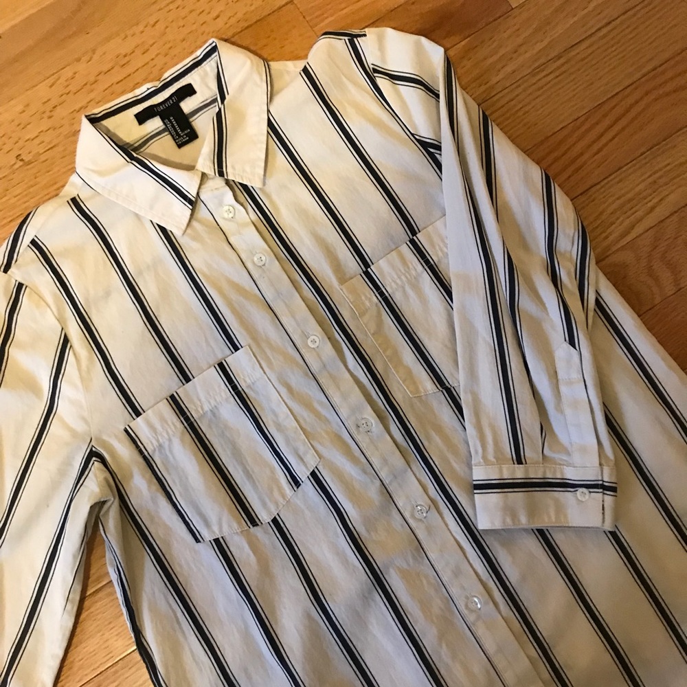 Forever 21 Striped Button Down